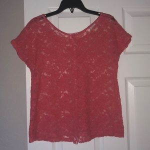 Pink lace shirt